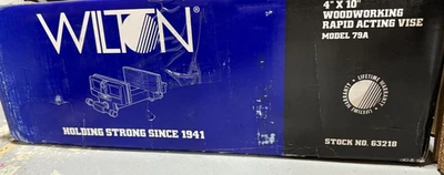 Wilton 4" x 10" Woodworking rapid acting vise, model# 79A - Image 1 of 3