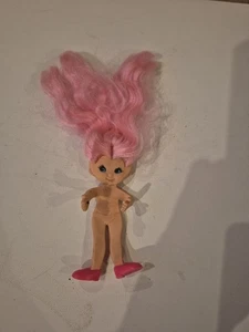 Bambola piatta ideale vintage 1969 gomma capelli rosa - Foto 1 di 6