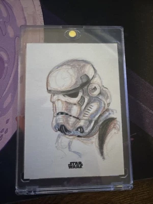 Star Wars Sketch Cards 1/1 Stormtrooper - Image 1 of 2