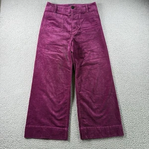 Anthropologie Maeve Hose Damen 28 Lila Colette Weites Bein Crop Cord Boho - Bild 1 von 15