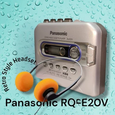 Radio Panasonic RQ-E20V cinta reversible restaurada con auriculares estilo vintage Foto 1 de 4