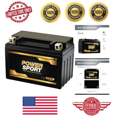 YTX9-BS Maintenance Free Battery - Lightweight, Compact & Temperature Resilient - Image 1 of 4