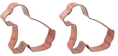 2 CORTADORES DE GALLETAS en forma de PERRO Wilton metal estándar tamaño 3" cachorro mascota Foto 1 de 2