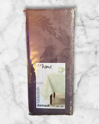 Burgundy Frosted Grape JCPenny Home Damask Table Cloth 60 x 84 Textured Oblong - Image 1 of 2