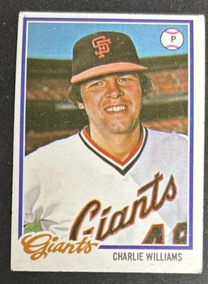 Tarjeta de béisbol 1978 Topps Charlie Williams #561 Giants Pitcher Fair Bad Corners Foto 1 de 2