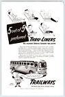 1953 Trailways Bus Vintage 6.5"X10" Magazine Ad 1950'S M606