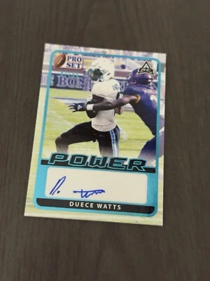 2021 Leaf Pro Set Power Base Platinum Spectrum Foil Auto /99 #BA-DW1 DUECE WATTS - Image 1 of 2