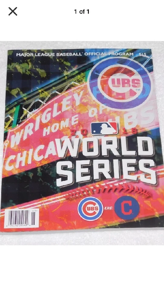Chicago Cubs 2016 MLB Official World Series Program - Image 1 of 1