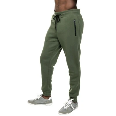 Pantalones de chándal para hombre forrados de vellón ajustados informales tecnológicos con bolsillos con cremallera S-3XL Foto 1 de 4