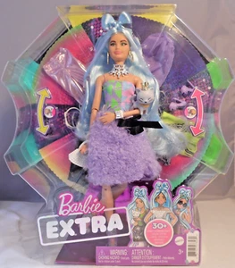 Barbie Extra Deluxe Mix & Match 30+ Looks Outfits 2020,  blaue Haare GYJ69 NEU - Picture 1 of 7