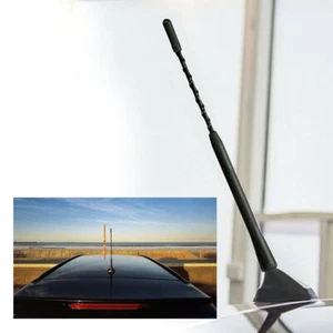 9inches Antenna Car Carbon Radio Fiber Antena FM Black Kit Universal Screw - Picture 1 of 11