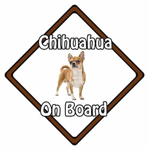 Dog On Board Car Sign - Smooth Coat Chihuahua On Board - Picture 1 of 1