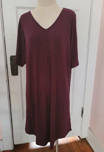 Vestido púrpura tejido de manga corta para mujer Torrid - talla 1X - Imagen 1 de 7