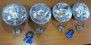BMW E3 E9 E12 E24 Complete headlights Kit 4x New Euro pattern - Picture 1 of 12