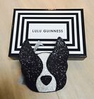 Lulu Guinness Glitter Boston Terrier Coin Purse New In Box
