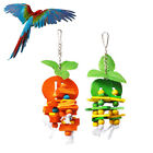 2 Pcs Parrot Bite Toy Block Toys Skill Development Cage Accessories Orange