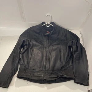 leather motorcycle jacket Briggs & Stratton Liner mens 46 large rare - Bild 1 von 12