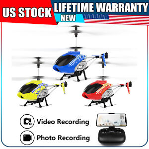Mini Helicopter Remote Control Aircraft Anti-fall RC Toy Outdoor w/ HD Camera US