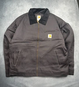 Carhartt Reworked Detroit Jacke anthrazit Größe L Zipper Vintage - Bild 1 von 8