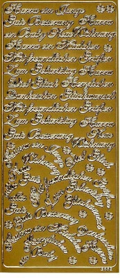 Aufkleber Stickerbogen Sticker gold Zur Geburt Zum Geburtstag Dankeschön usw A10 - Bild 1 von 2