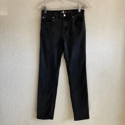 Pantalones de mezclilla negros ajustados 7 For All Mankind para niñas talla 16 26x29 Foto 1 de 4