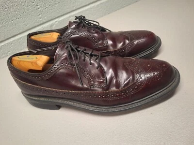 Men's Stafford Burgandy Wingtip Lace Up Oxford Dress Shoes 9.5 D Leather Dress - Image 1 of 4