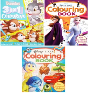 CHILDRENS DISNEY BUNNIES PIXAR FROZEN II COLOURING ACTIVITY BOOKS BOOK - GIRLS - Picture 1 of 12