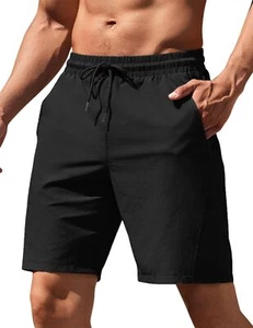 Men's Running Athletic Shorts 9" Gym Workout Lightweight Elastic Waist Sports... - Picture 1 of 9