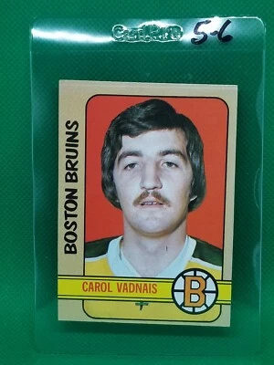 🏒1972-73 Topps NHL #85 CAROL VADNAIS 🥅 EX-EXMINT or BETTER - Image 1 of 2