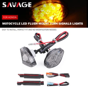 LED Flush Mount Turn Signals Lights for HONDA CBR125R CBR600RR 1000RR CBR 600F - Picture 1 of 28