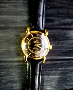 Rare Manual Roamer Brevete Swiss Mens Watch Gld Blk Blk✨ - Picture 1 of 7