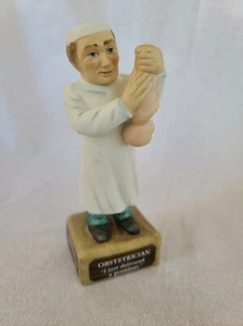 VTG 1972 Cobid Corp Pharmaceutical Ceramic Baby Doctor Obstetrician Figurine 6" - Picture 1 of 9