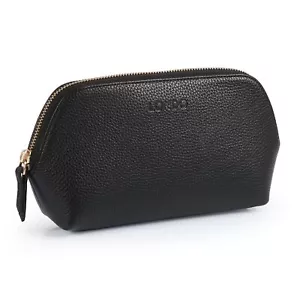 Genuine Leather Makeup Bag Cosmetic Pouch Travel Organizer Toiletry Clutch - Picture 1 of 8