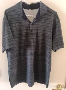 Camisa Polo LULULEMON Para Hombre L Negra y Gris Manga Corta - Imagen 1 de 7