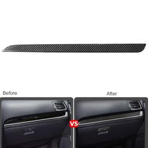 Carbon Fiber Co-pilot Dashboard Panel Strip Cover Trim For Subaru Forester 13-18 - Picture 1 of 12