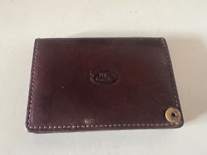 The Bridge Credit Card Holder Unisex Genuine Leather Brown, Vintage