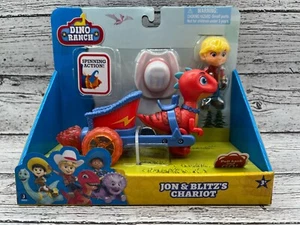 Dino Ranch Jon and Blitz's Chariot Velociraptor Pull Back And Go Spinning Action - Bild 1 von 5