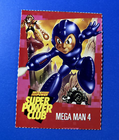Mega Man 4 IV Nintendo (NES) Super Power Club Perforated Magazine Card, RARE*