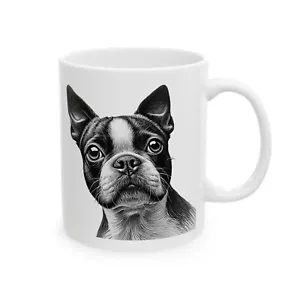 Tazza caffè Boston Terrier lavastoviglie microonde sicura cane mamma cane papà tazza 2 lati - Foto 1 di 15