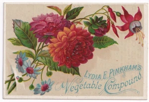 Antique Victorian Trade Card LYDIA E. PINKHAM'S VEGETABLE COMPOUND BELFAST NY - Picture 1 of 2