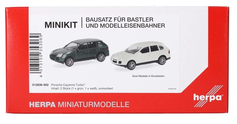 HERPA - PORSCHE Cayenne Turbo verde e bianco - 2 pezzi da assemblare - 1/87 -... - Immagine 1 di 4