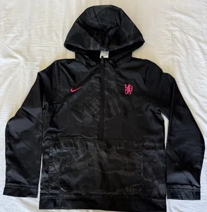 Nike Chelsea FC Windbreaker Pullover Hooded Jacket FZ4232-010 Kids Sz: Large - Picture 1 of 6