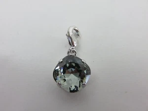 Sabika Smoky Blue Gray Crystal Golf Pendant 10mm Charm Hostess - Picture 1 of 5