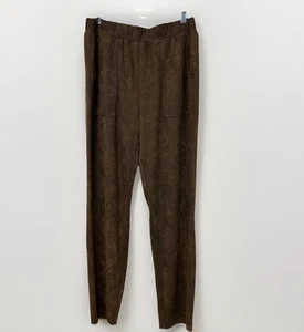 Ethyl Damen Hose braun 12 Paisley gemustert Velours Stretch Boho Freizeit Neu mit Etikett - Bild 1 von 7