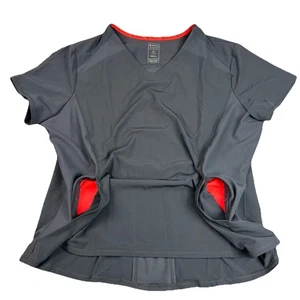 Infinity Scrub Top Women 2XL Gray 2 pockets 4 Way Stretch Nurse Medical ProTX2 - Picture 1 of 9