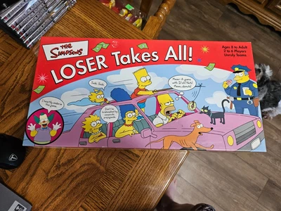 The Simpsons Loser Takes All Party Game COMPLETO RoseArt 2001 Homer Bart Marge - Imagem 1 de 4