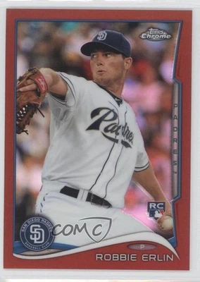 2014 Topps Chrome Red Refractor /25 Robbie Erlin #77 Rookie RC - Image 1 of 2