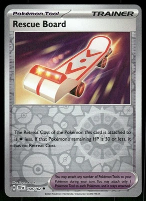 Rescue Board 159/162 Uncommon Reverse Holo NM Pokemon SV05: Temporal Forces - Image 1 of 2