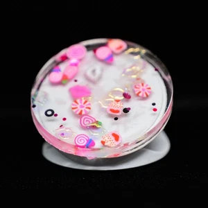 Cute Lip Print and Candy Pattern Round Smartphone Pop Grip - Picture 1 of 4