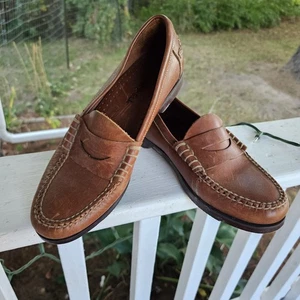 Vaneli Women's Shoes Leather Brown Loafers Sz 10 #152 Brazil Estate Find Vintage - Picture 1 of 9